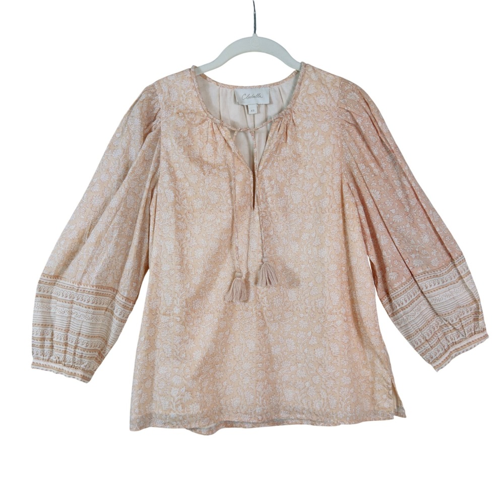 CLEOBELLA Jemma Organic Cotton Blouse In Peach XS